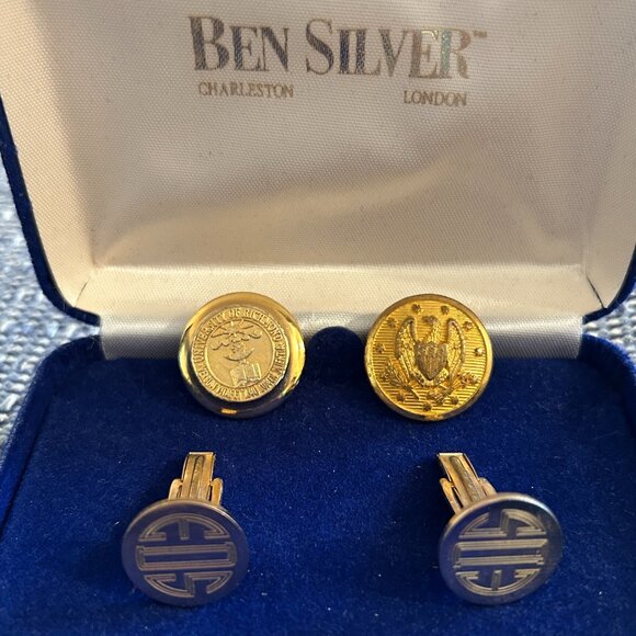 Ben Silver 14KGF Cufflinks and Buttons - Picture 1 of 6